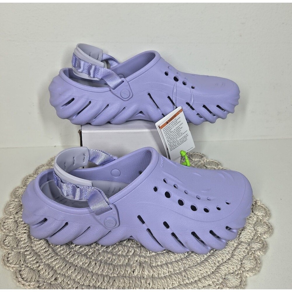 NEW CROCS ECHO CLOG WOMAN 10 MEN 8 Lavender COMFORT WATER RESISTANT LIGHTWEIGHT - Picture 7 of 15